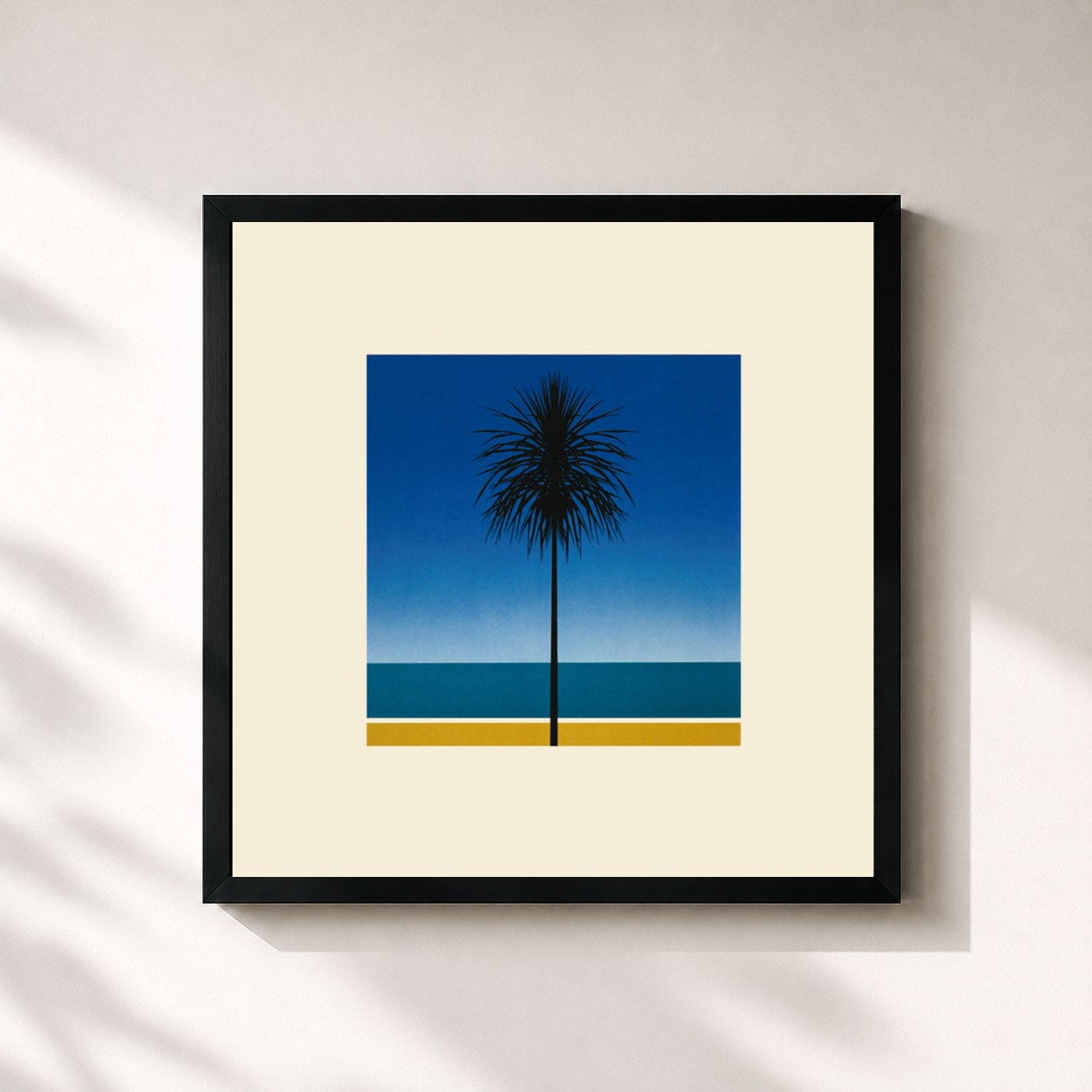 #noir Tableau carré de l'album The English Riviera de Metronomy, cadre noir 32x32 cm