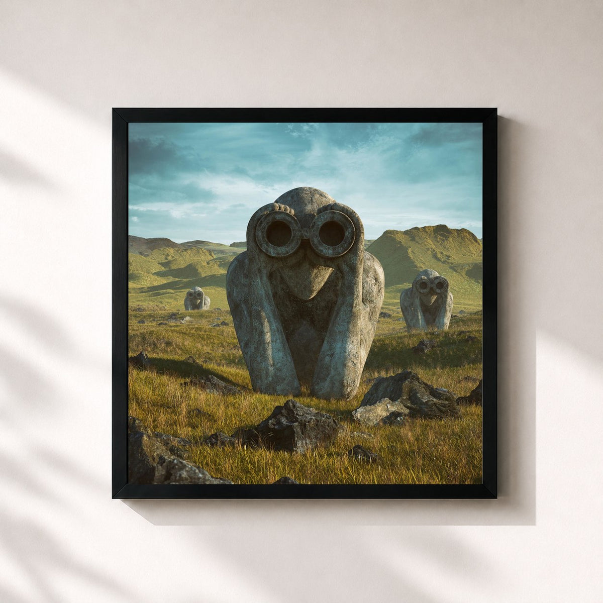#noir Tableau carré de l'album Equinoxe Infinity de Jean-Michel Jarre, cadre noir 32x32 cm