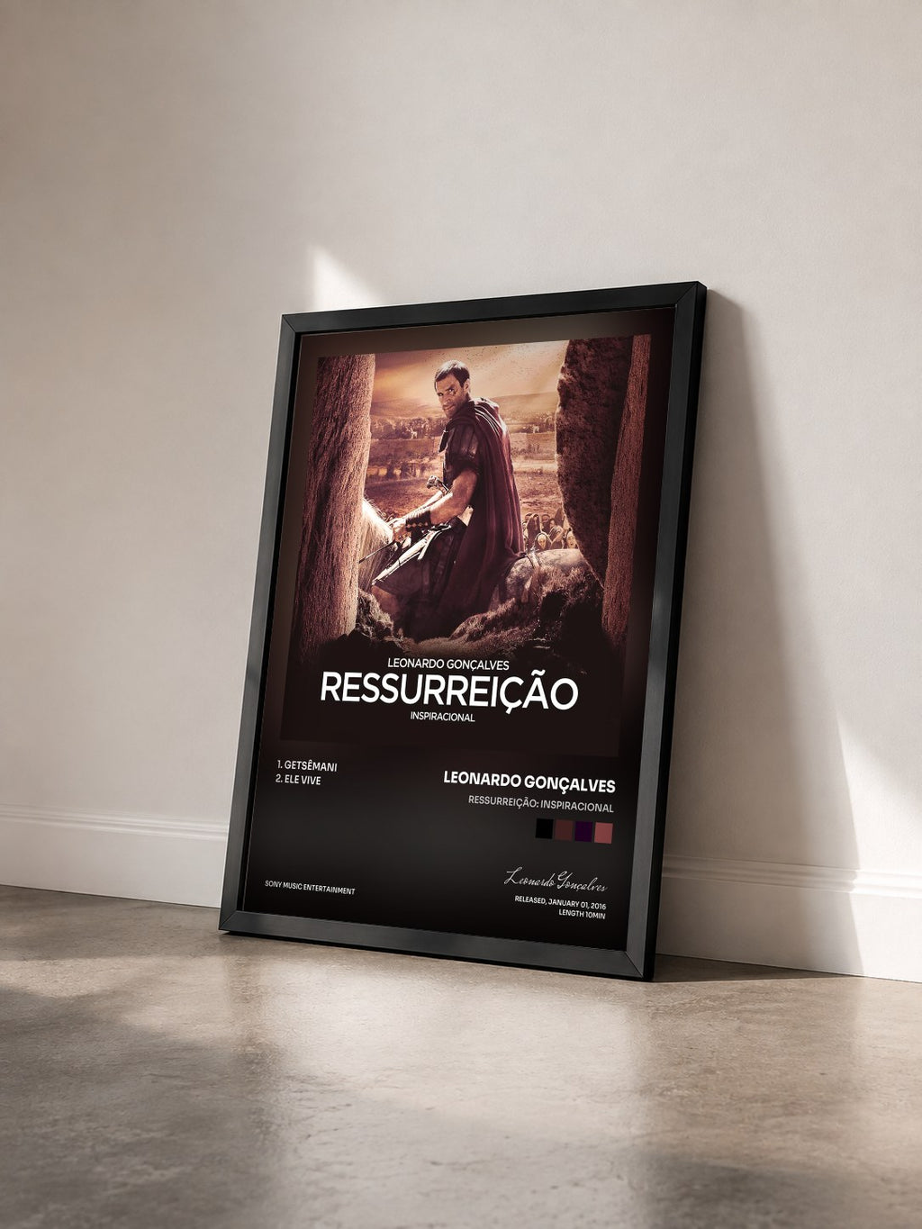 #noir Tableau de l'album Ressurreição: Inspiracional de Leonardo Gonçalves vu de trois quarts, cadre noir