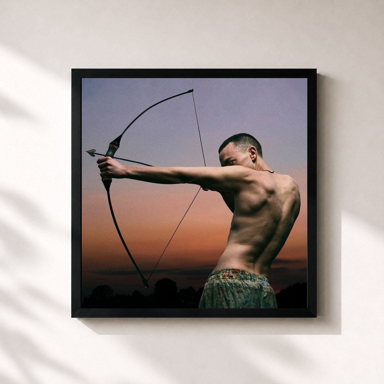 #noir Tableau carré de l'album Polari de Olly Alexander (Years & Years), cadre noir 32x32 cm