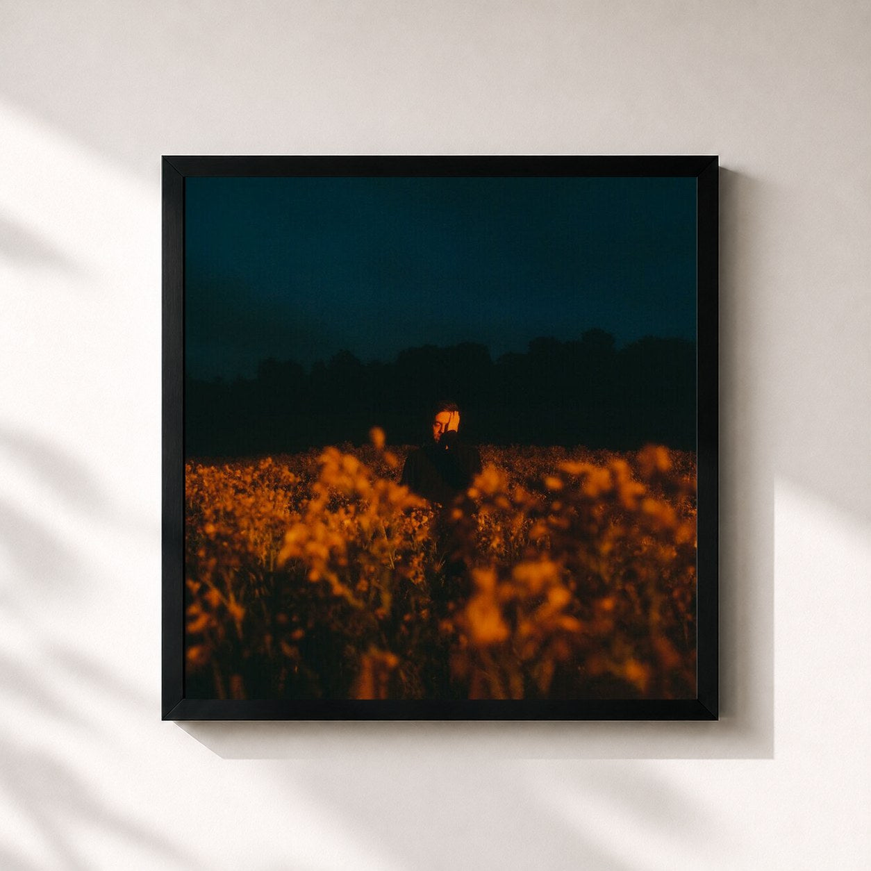 #noir Tableau carré de l'album Some Things Break de Benjamin Francis Leftwich, cadre noir 32x32 cm