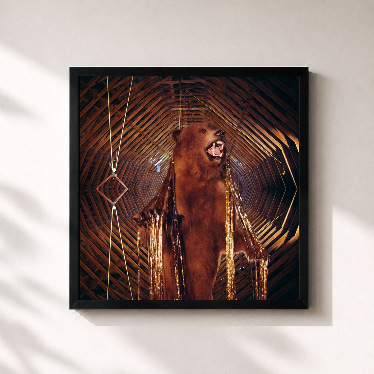 #noir Tableau carré de l'album It Still Moves de My Morning Jacket, cadre noir 32x32 cm