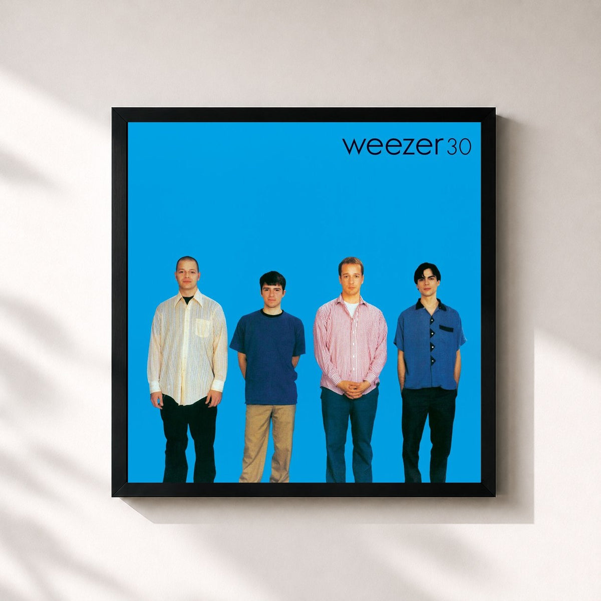 #noir Tableau carré de l'album Weezer 30 (Anniversary Super Deluxe) de Weezer, cadre noir 32x32 cm