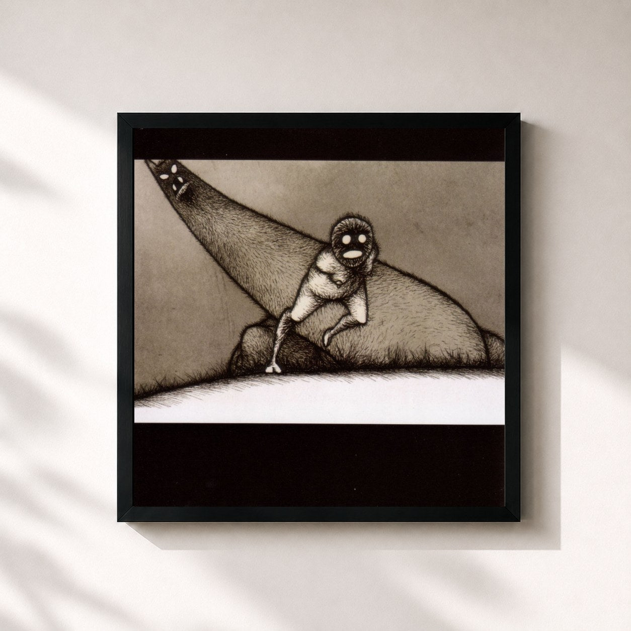 #noir Tableau carré de l'album Chapter 1: The Sandworm Cometh - Early Recordings, B-Sides, Covers, y Mas de My Morning Jacket, cadre noir 32x32 cm