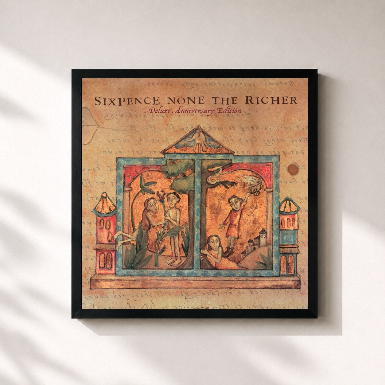 #noir Tableau carré de l'album Sixpence None The Richer (Deluxe Anniversary Edition) de Sixpence None the Richer, cadre noir 32x32 cm