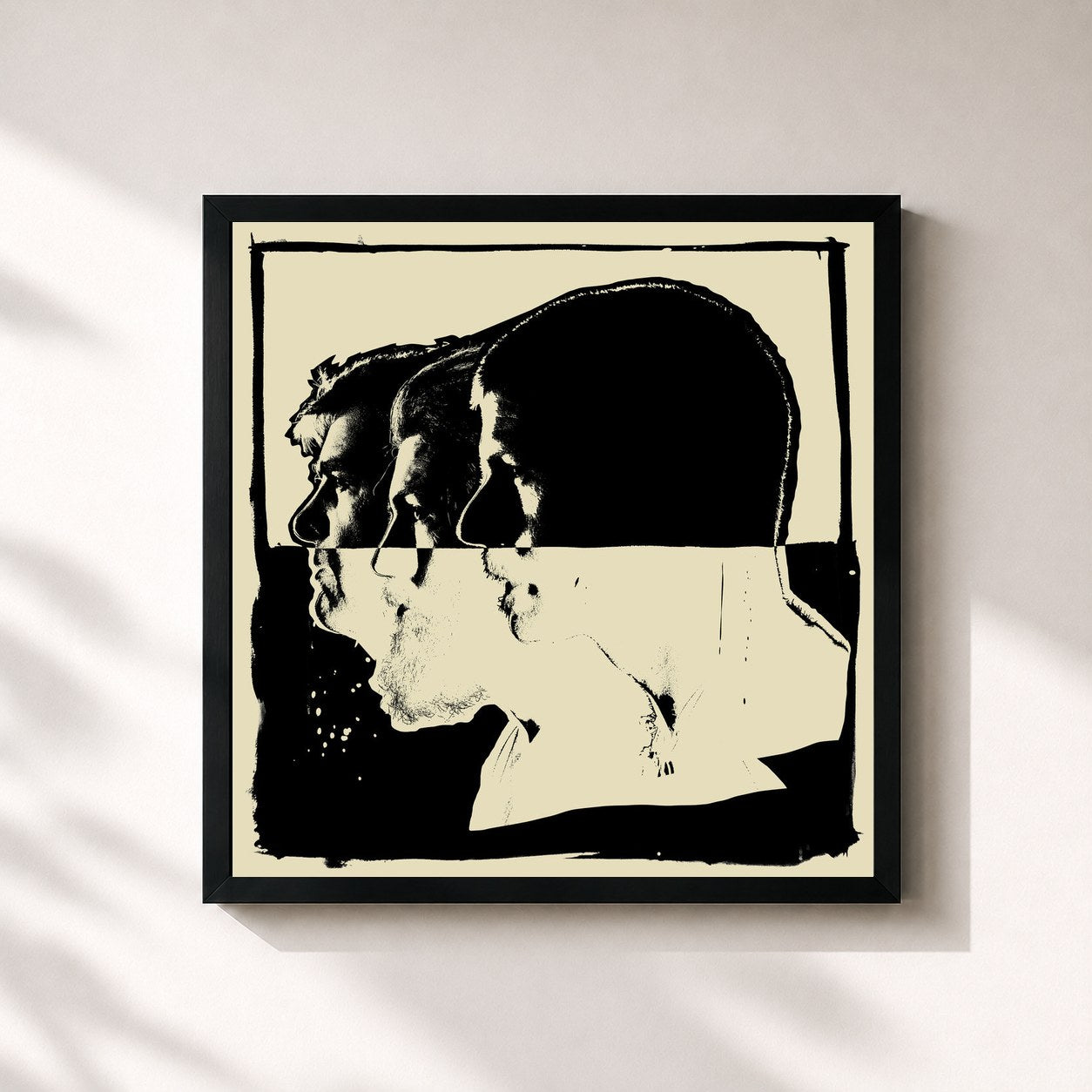 #noir Tableau carré de l'album Closer Than Together de The Avett Brothers, cadre noir 32x32 cm
