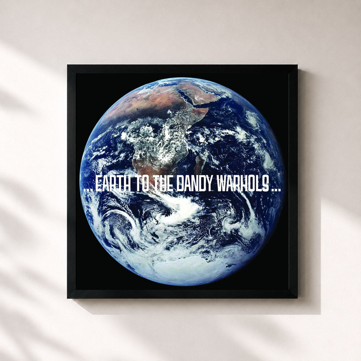 #noir Tableau carré de l'album Earth to the Dandy Warhols de The Dandy Warhols, cadre noir 32x32 cm
