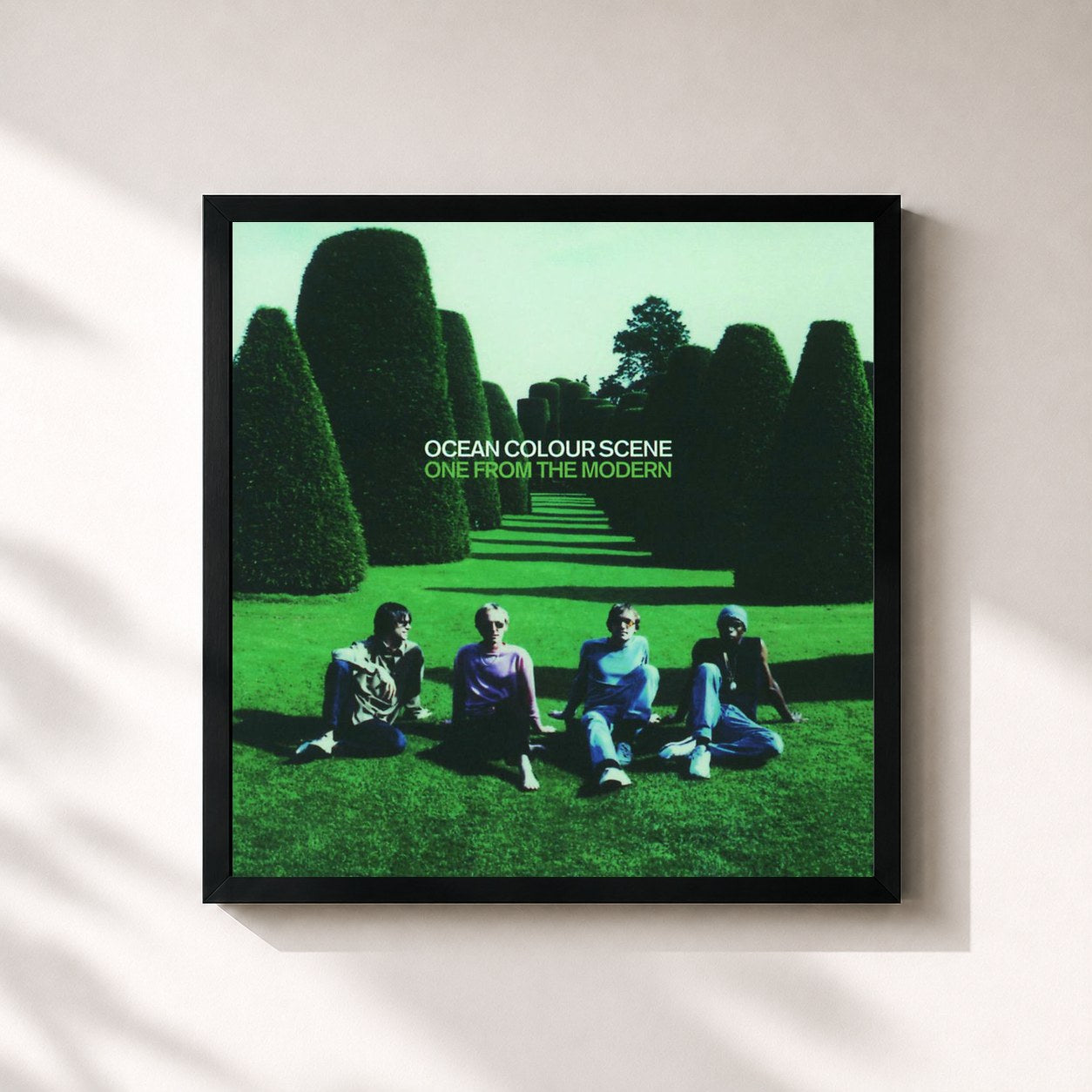 #noir Tableau carré de l'album One From The Modern de Ocean Colour Scene, cadre noir 32x32 cm