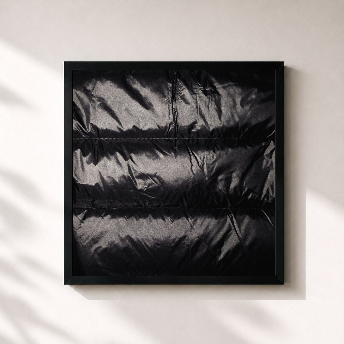 #noir Tableau carré de l'album Doudoune en été – Temps additionnel de JeanJass, cadre noir 32x32 cm