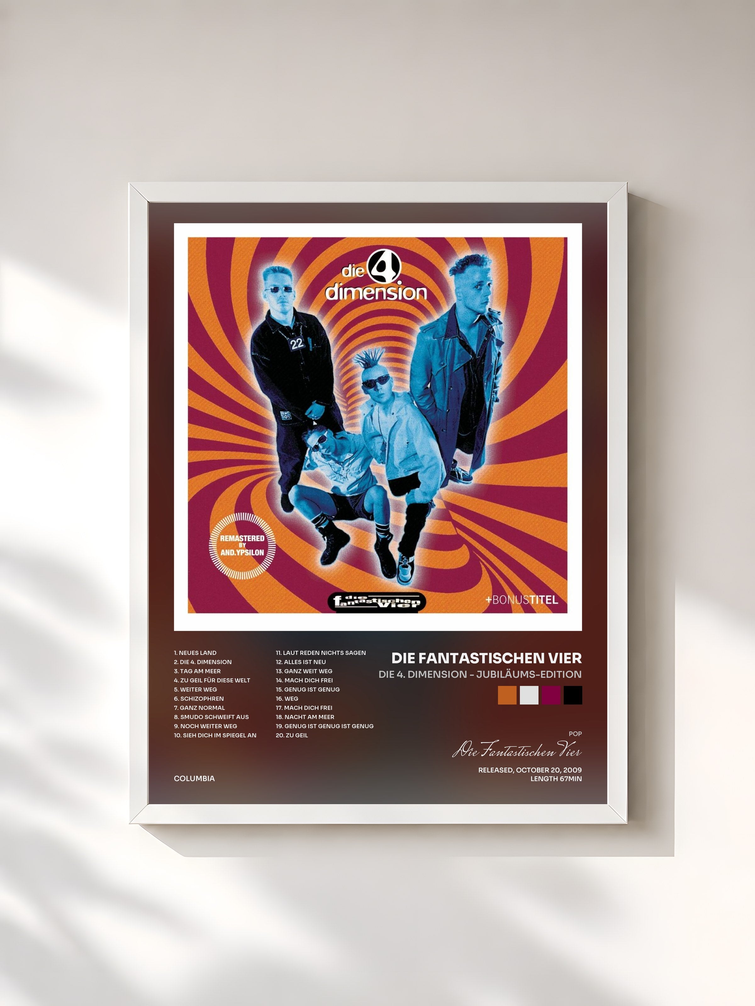 #blanc Tableau de l'album Die 4. Dimension - Jubiläums-Edition de Die Fantastischen Vier, cadre blanc, imprimé et encadré en France