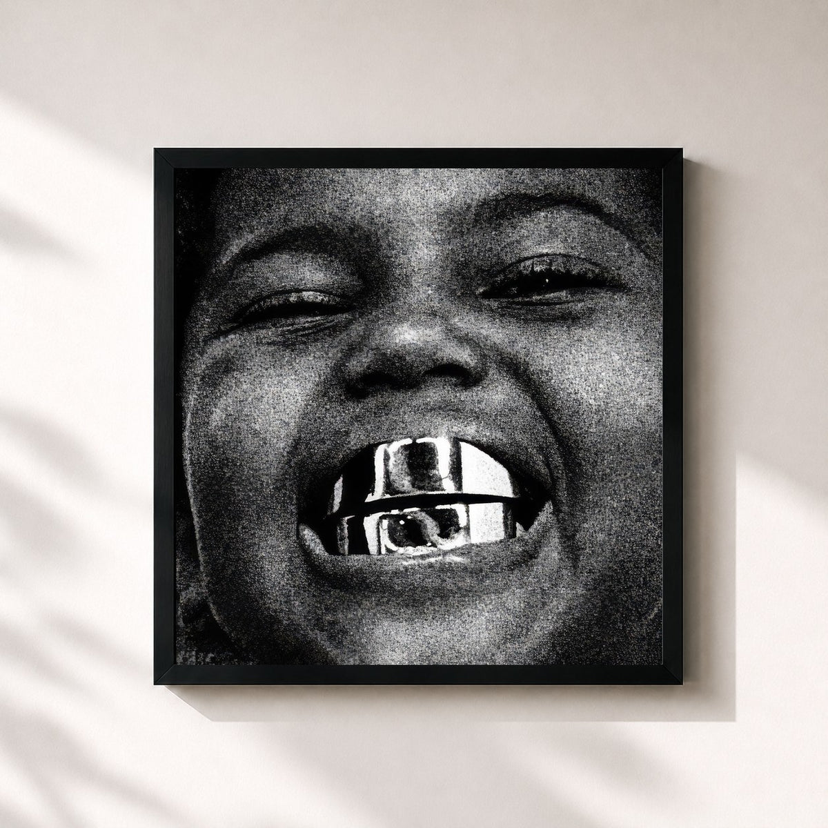 #noir Tableau carré de l'album BULLY - DELUXE de Kanye West, cadre noir 32x32 cm