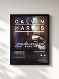 #noir Tableau de l'album Thinking About You (feat. Ayah Marar) de Calvin Harris, cadre noir, imprimé et encadré en France