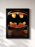 #noir Tableau de l'album Batman de Prince, cadre noir, imprimé et encadré en France