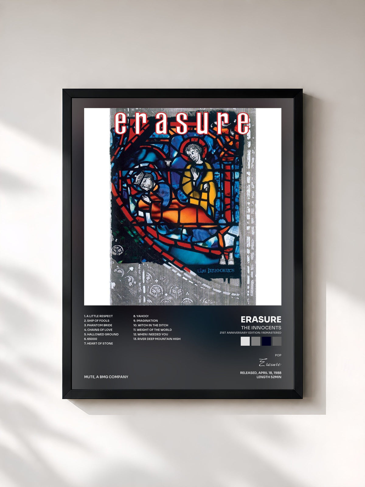#noir The Innocents (21st Anniversary Edition / Remastered) di Erasure in stampa incorniciata, cornice nera, stampata e incorniciata in Francia