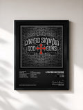 #noir God & Guns de Lynyrd Skynyrd en lámina enmarcada, marco negro, impresa y enmarcada en Francia