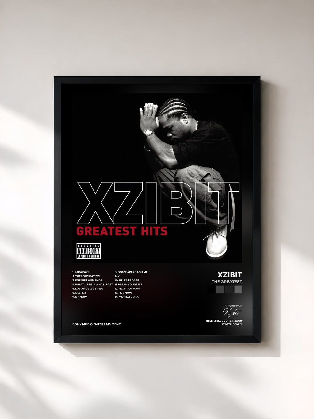 #noir The Greatest by Xzibit as a framed art print, black frame, printed and framed in France