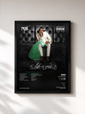 #noir Tableau de l'album Life Is Good de Nas, cadre noir, imprimé et encadré en France