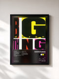#noir Tableau de l'album Big Thing de Duran Duran, cadre noir, imprimé et encadré en France