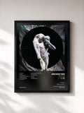 #noir Tableau de l'album Reflektor de Arcade Fire, cadre noir, imprimé et encadré en France