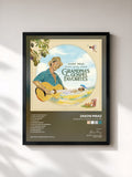 #noir Tableau de l'album Grandma's Gospel Favorites de Jason Mraz, cadre noir, imprimé et encadré en France