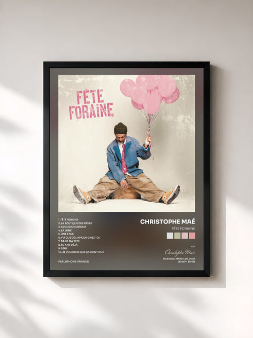 Christophe Maé · Fête foraine — Affiche encadrée