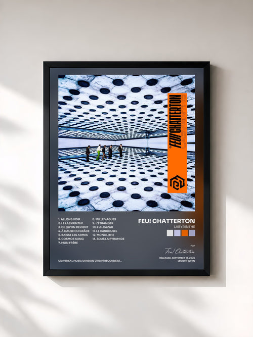 Feu! Chatterton · Labyrinthe — Affiche encadrée
