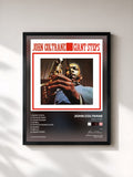 #noir Tableau de l'album Giant Steps (2014 Remastered Version) de John Coltrane, cadre noir, imprimé et encadré en France
