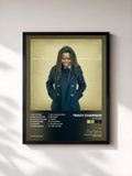 #noir Tableau de l'album Let It Rain de Tracy Chapman, cadre noir, imprimé et encadré en France
