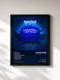 #noir Tableau de l'album Make America Crip Again de Snoop Dogg, cadre noir, imprimé et encadré en France