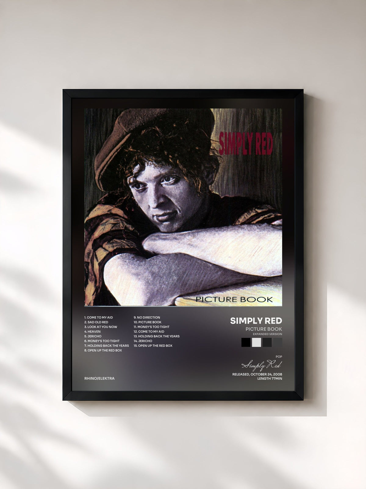 #noir Picture Book (Expanded Version) by Simply Red as a framed art print, black frame, printed and framed in France