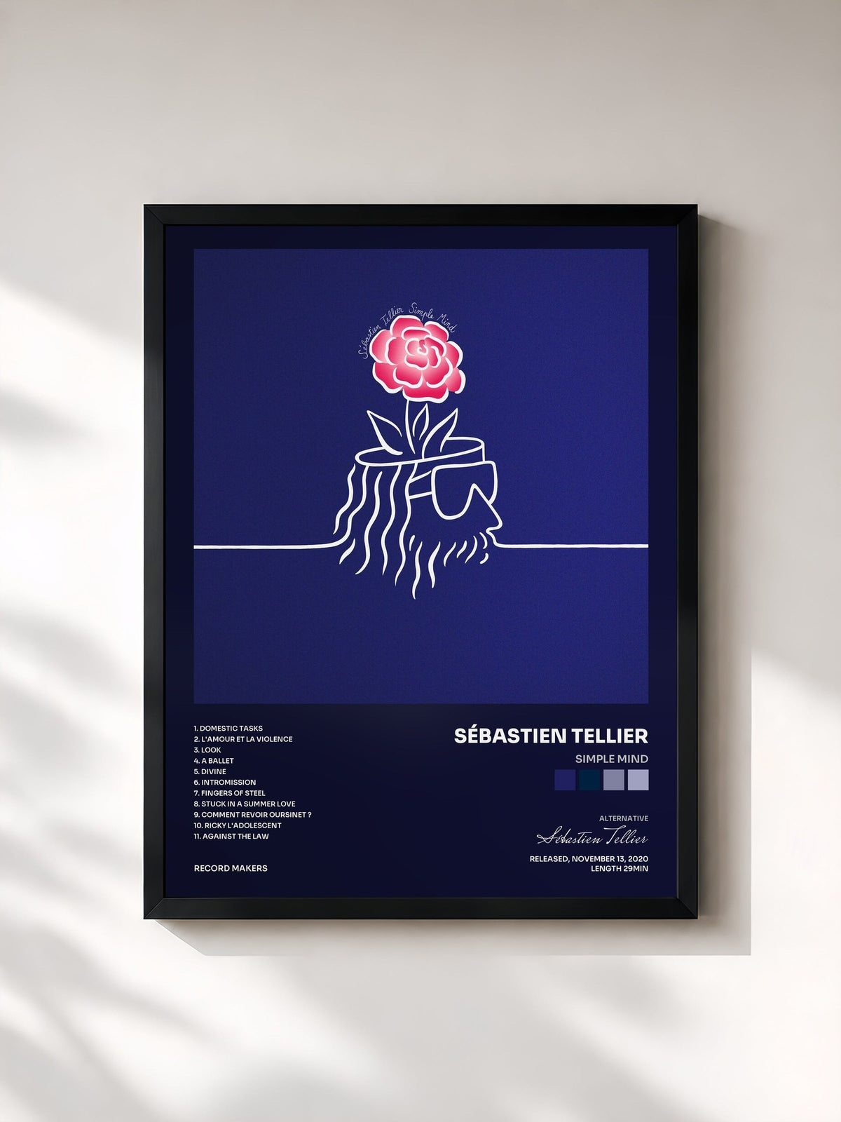 #noir Simple Mind di Sébastien Tellier in stampa incorniciata, cornice nera, stampata e incorniciata in Francia
