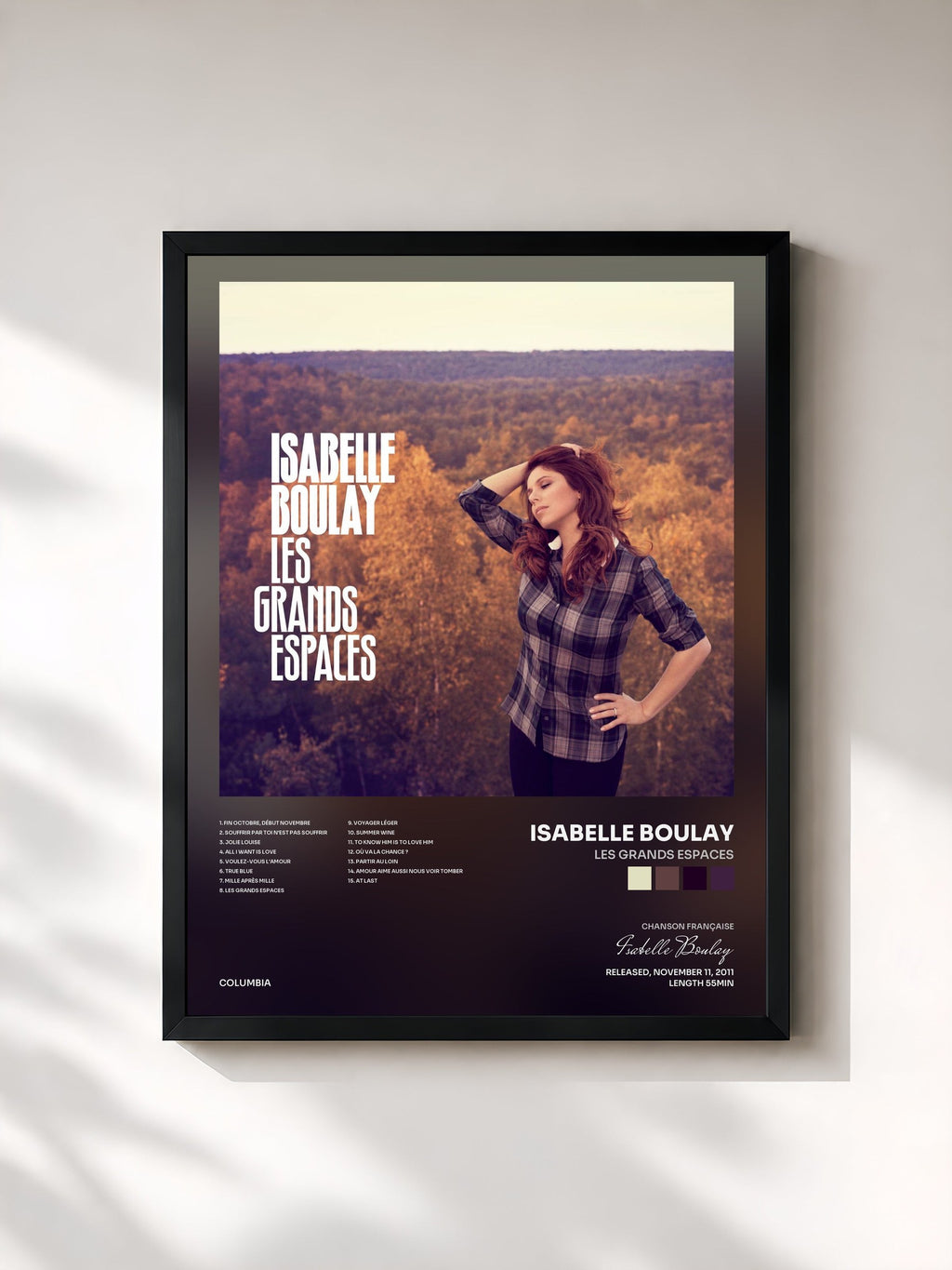 #noir Les grands espaces von Isabelle Boulay als gerahmter Kunstdruck, schwarzer Rahmen, gedruckt und gerahmt in Frankreich