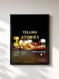 #noir Tableau de l'album Telling Stories de Tracy Chapman, cadre noir, imprimé et encadré en France