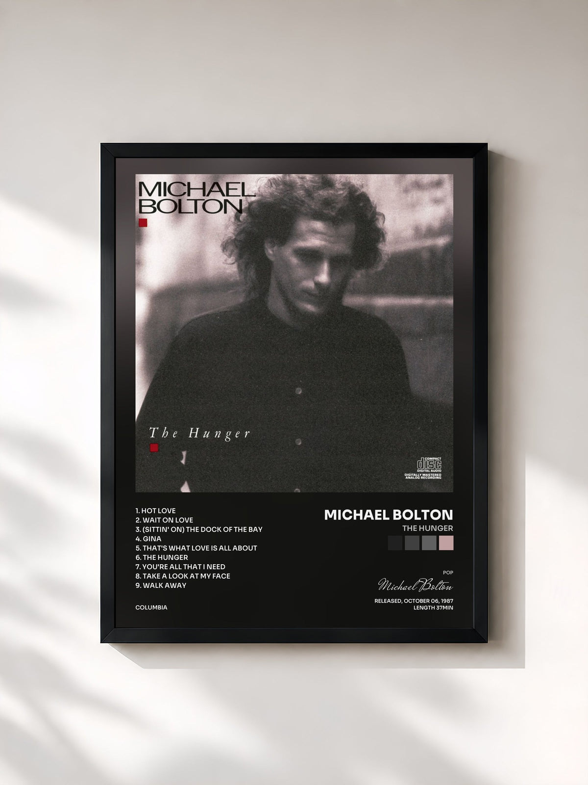 #noir The Hunger by Michael Bolton as a framed art print, black frame, printed and framed in France