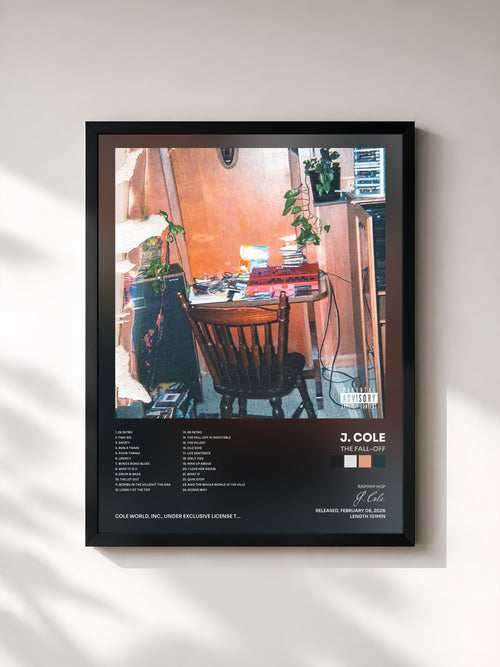 J. Cole · The Fall-Off — Gerahmter Kunstdruck