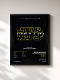 #noir Star Wars: Le Réveil von la Force (Bande Originale du Film) de John Williams als gerahmter Kunstdruck, schwarzer Rahmen, gedruckt und gerahmt in Frankreich