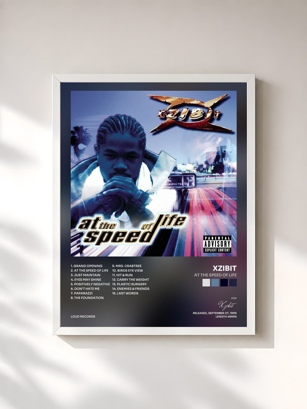 #blanc At The Speed Of Life von Xzibit als gerahmter Kunstdruck, weißer Rahmen, gedruckt und gerahmt in Frankreich