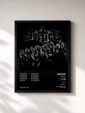 #noir Tableau de l'album D.A.N.C.E. (Extended) de Justice, cadre noir, imprimé et encadré en France