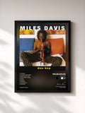 #noir Tableau de l'album Doo-Bop de Miles Davis, cadre noir, imprimé et encadré en France