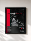 #noir Matters of the Heart by Tracy Chapman as a framed art print, black frame, printed and framed in France