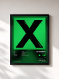 #noir Tableau de l'album x (Deluxe Edition) de Ed Sheeran, cadre noir, imprimé et encadré en France