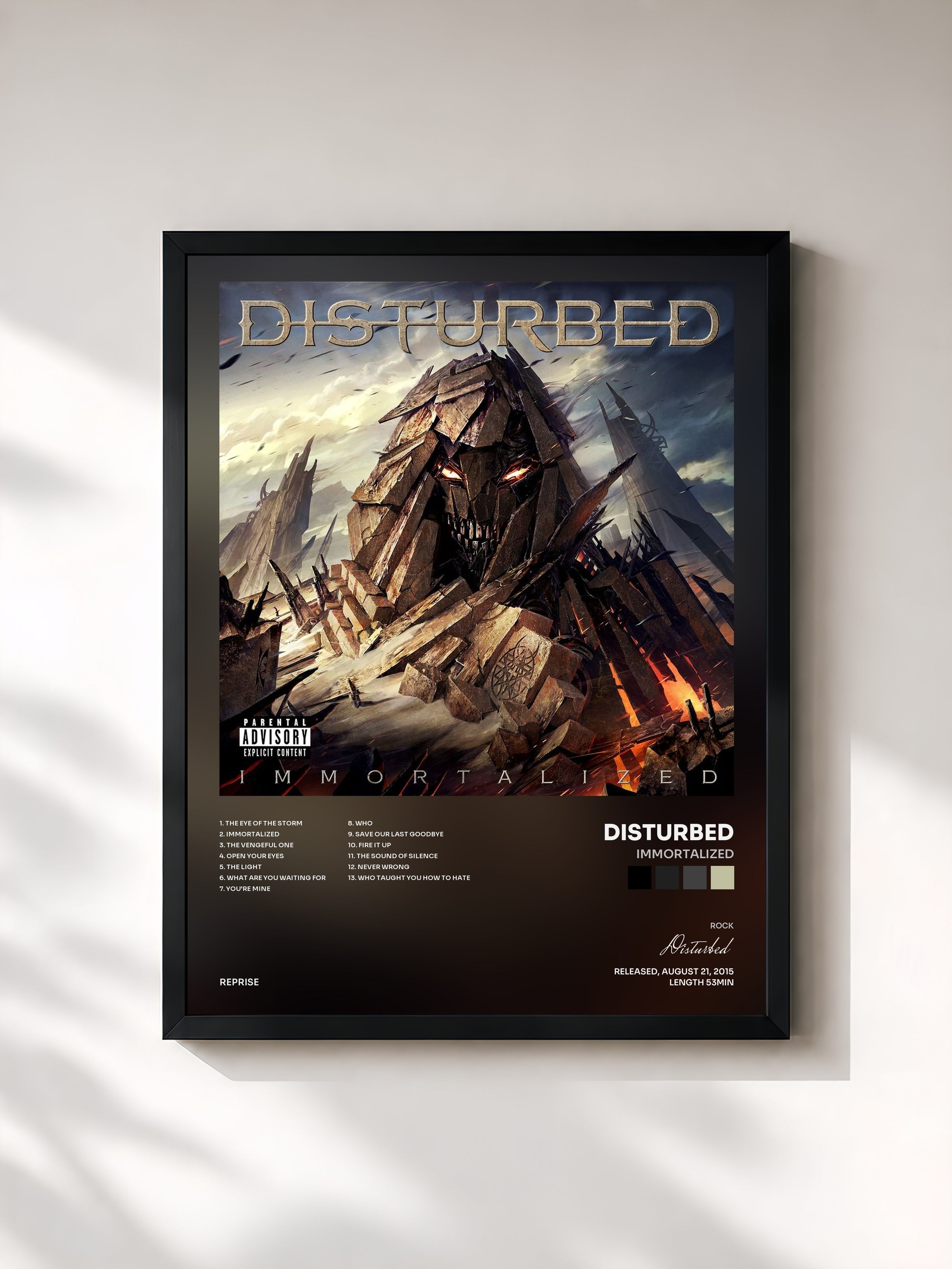 #noir Immortalized by Disturbed as a framed art print, black frame, printed and framed in France