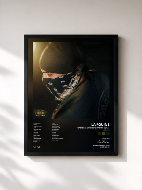 La Fouine · CAPITALE DU CRIME RADIO, vol. 3 (Réédition) — Affiche encadrée