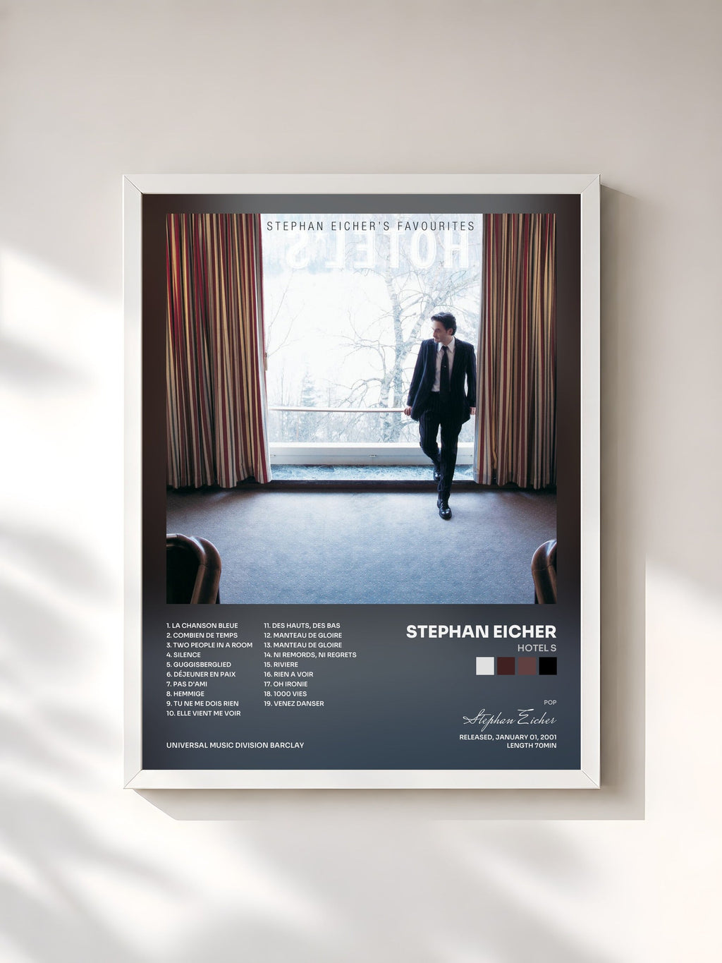 #blanc Hotel S by Stephan Eicher as a framed art print, white frame, printed and framed in France