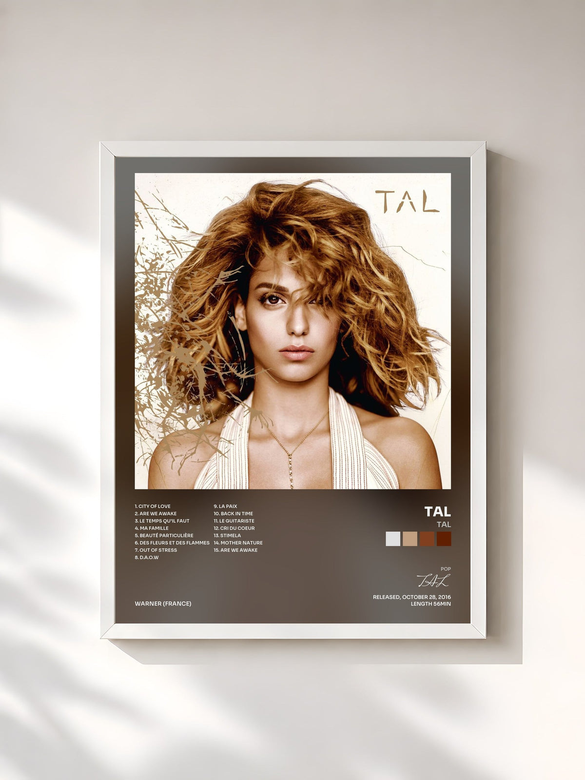 #blanc TAL by TAL as a framed art print, white frame, printed and framed in France