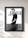#noir Tableau de l'album El Viaje de Luis Fonsi, cadre noir, imprimé et encadré en France