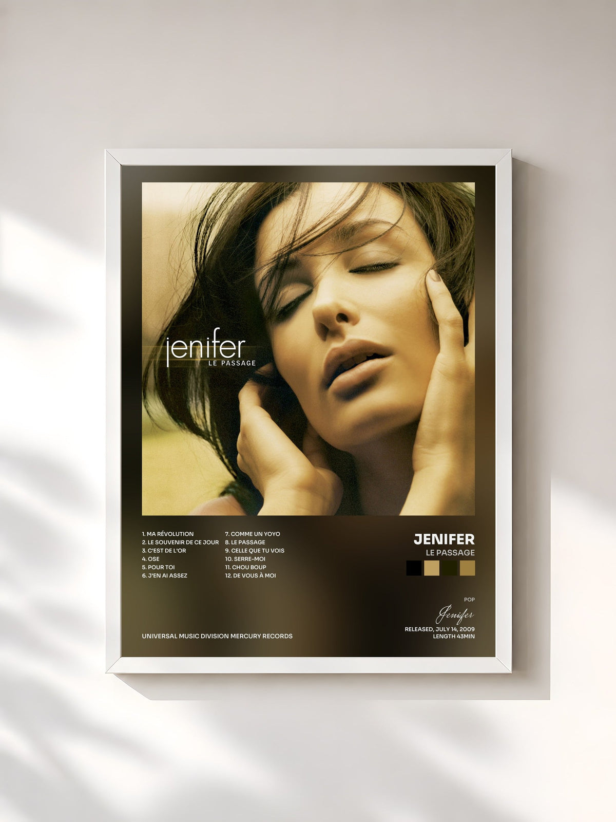 #blanc Tableau de l'album Le passage de Jenifer, cadre blanc, imprimé et encadré en France