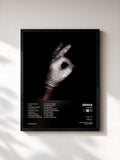 #noir Tableau de l'album ICEMAN de Drake, cadre noir, imprimé et encadré en France