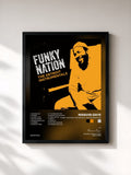 #noir Funky Nation: The Detroit Instrumentals by Marvin Gaye as a framed art print, black frame, printed and framed in France