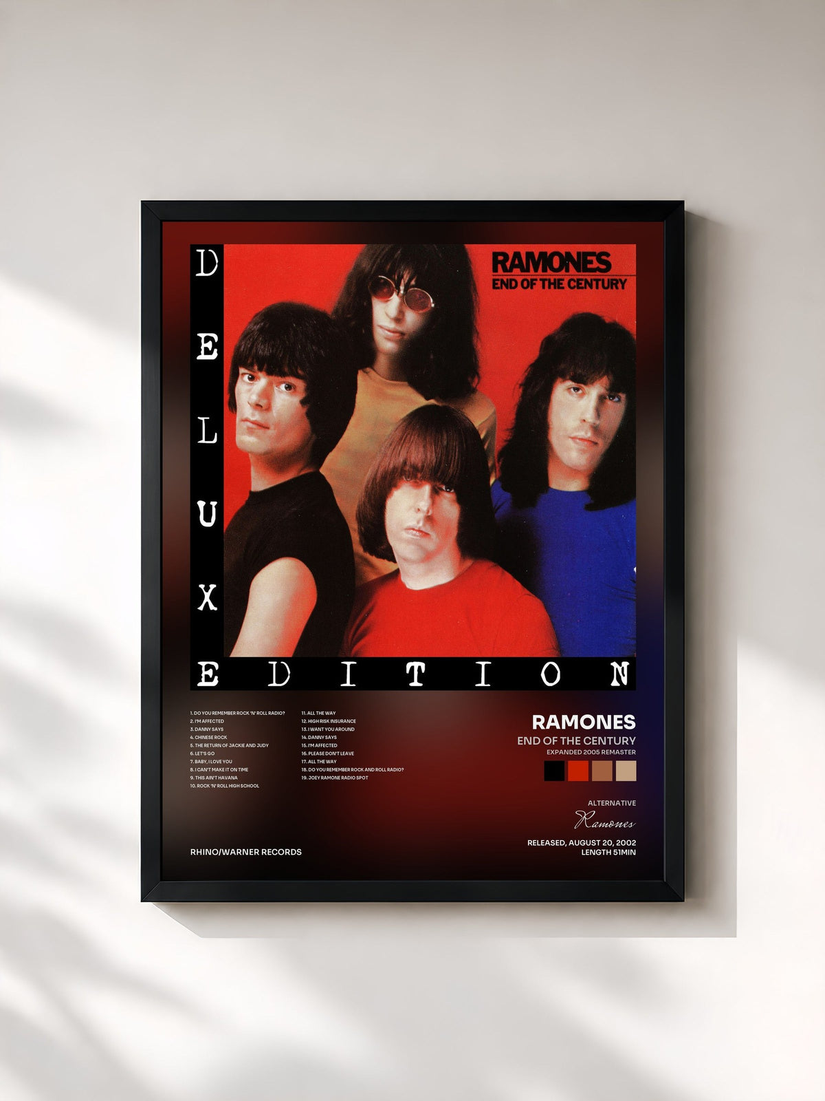 #noir End of the Century (Expanded 2005 Remaster) di Ramones in stampa incorniciata, cornice nera, stampata e incorniciata in Francia